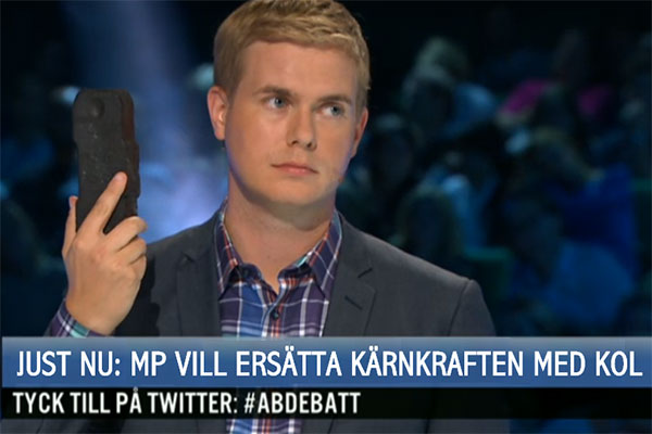 Gustav Fridolin. Foto: Aftonbladet.se (skärmdump)